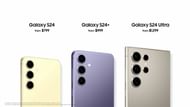 Prices of the new Galaxy S24 smartphones (Image via Samsung)